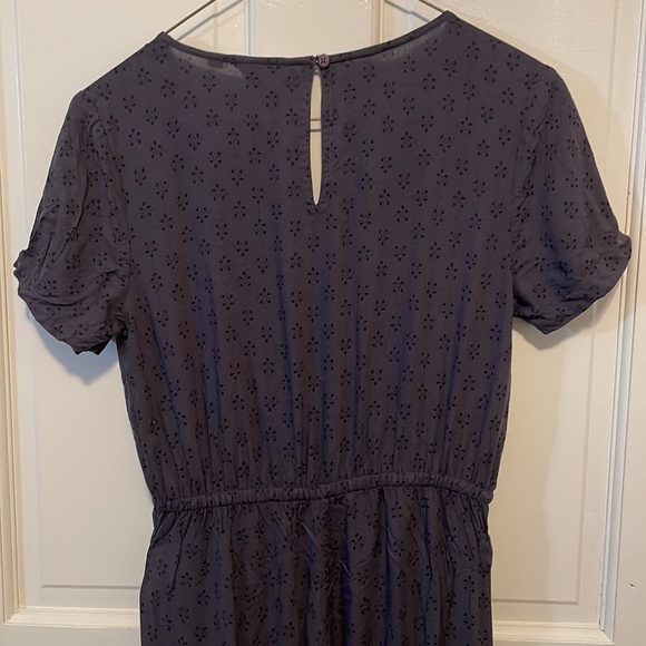 Fat Face dark charcoal gray bluish with a black design Jumpsuit Size 2 - Picture 6 of 16